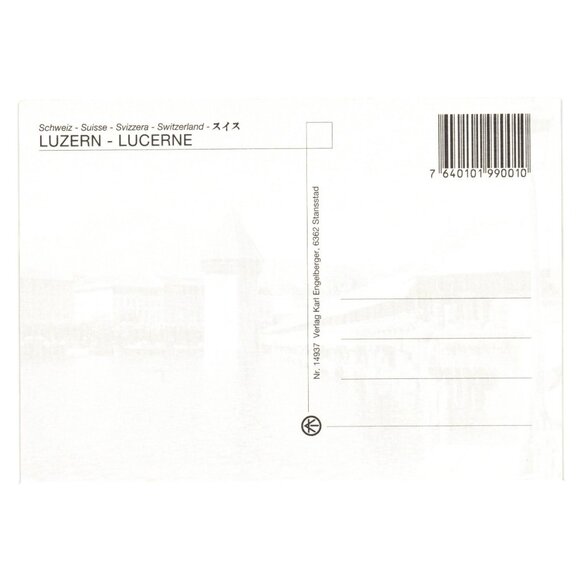 Luzern Lucerne Scenic Postcard Swiss Chapel Bridge Lake View Aerial Tourist - Picture 2 of 2